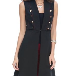 [XOXO] Black Trench coat Vest, Military Style